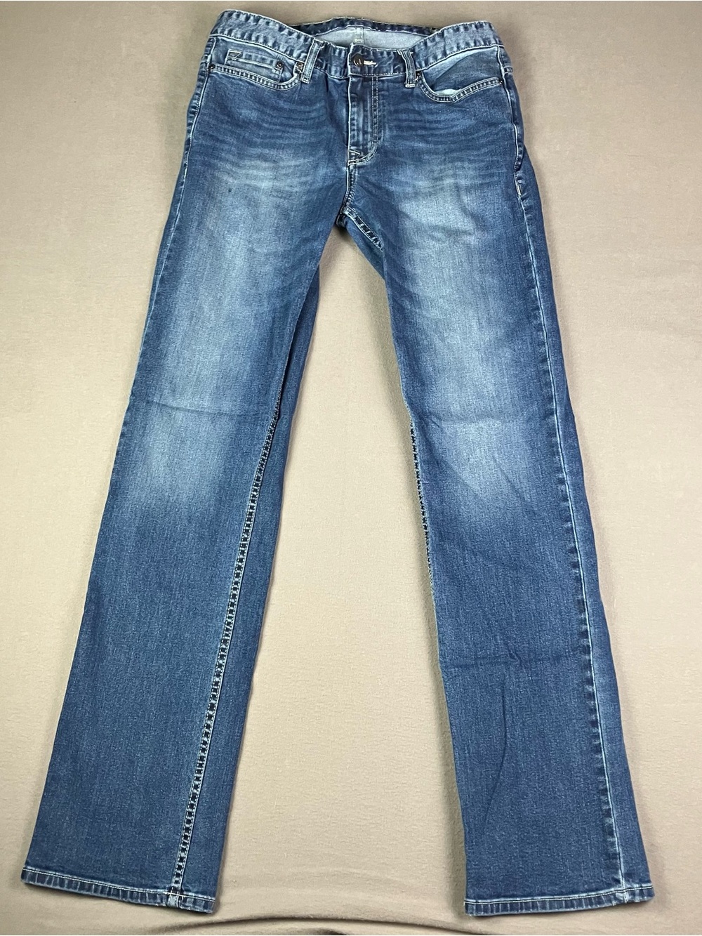 Calvin Klein Men’s Straight Jeans Size 32x34 Blue Fade Wash Zip Fly